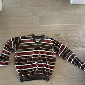 Striped V-Neck Sweater for Men